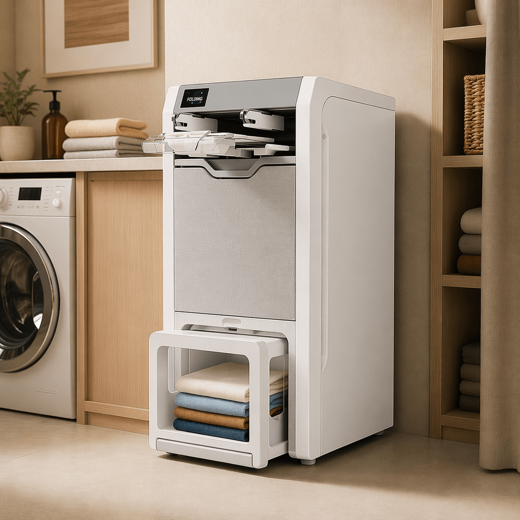 OriyaTech™ – Máquina Inteligente Automática de Dobrar e Passar Roupa